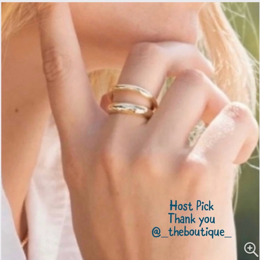 Loren Stewart x Curator Gold Deux open Band ring size 7